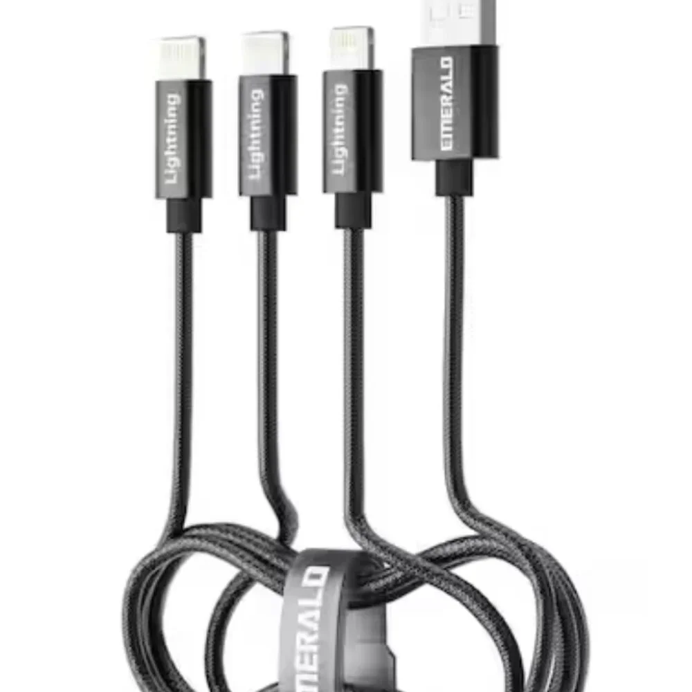 EMERALD 6FT 3IN 1 LIGHTNING TO USB CABLE